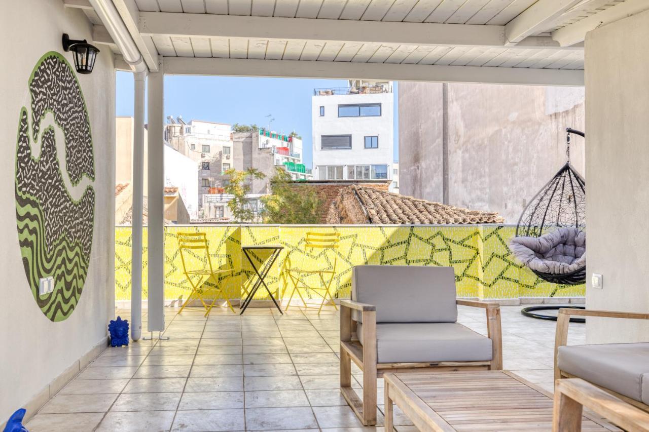 Chic Rooftop Studio W/ Terrace - Near Acropolis Atenas Exterior foto